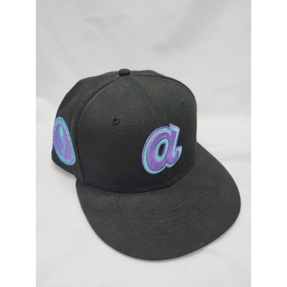 Atlanta Braves New Era Black 1972 MLB All-Star Game Black Light 59FIFTY...